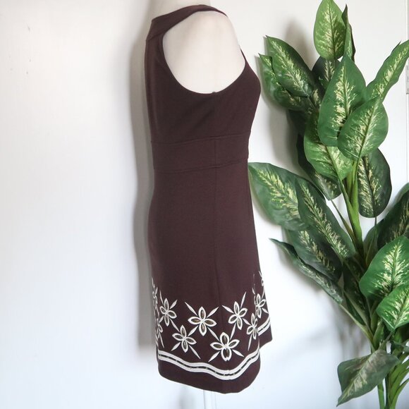 Laundry by Shelli Shelli Segal Sleeveless Fit & Flare Dress Embroidered Beaded 4 - Picture 5 of 14